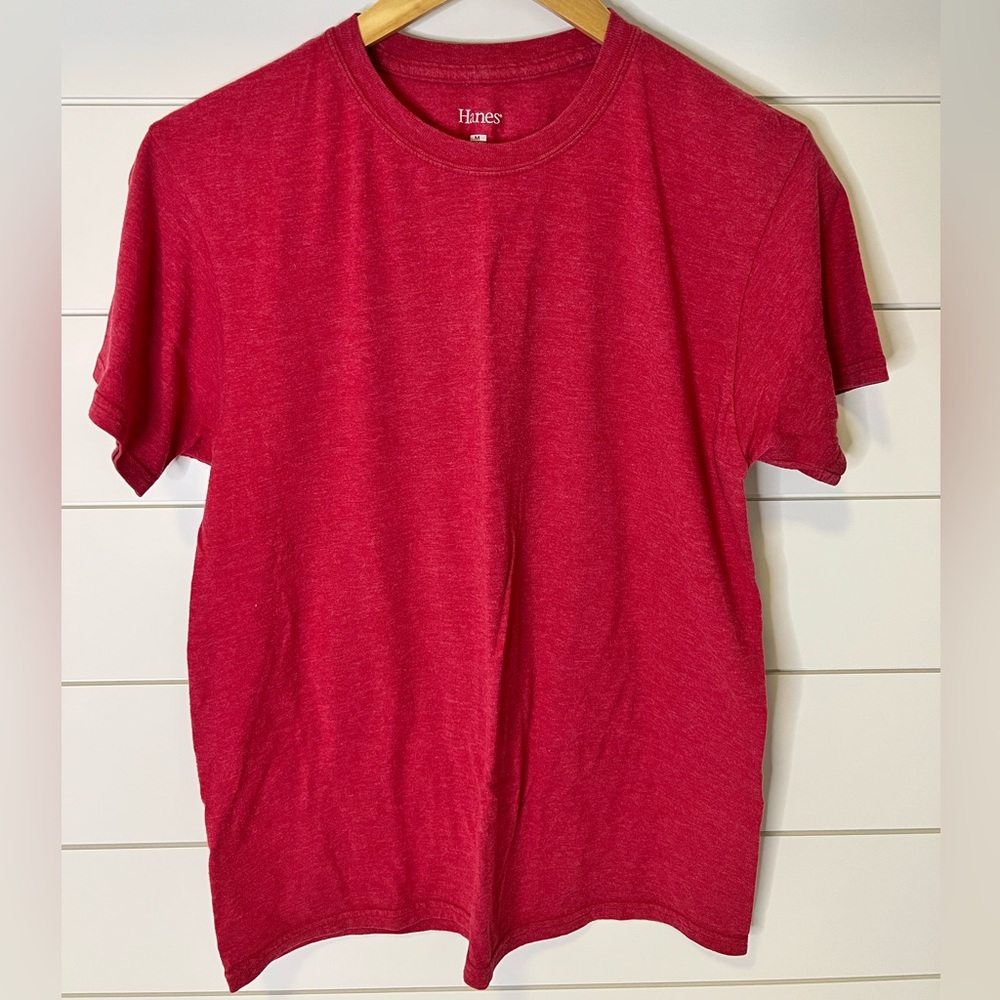 Hanes Red Short Sleeve Tee Classic Comfort